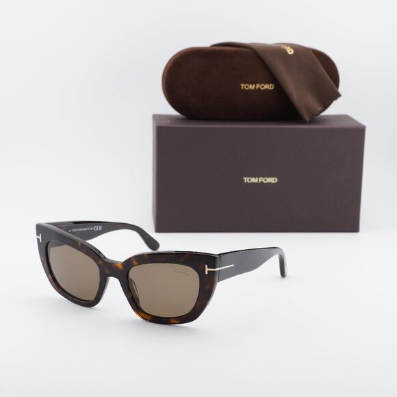 Tom Ford Athena FT1190 52H Cat Eye Sunglasses - Havana\\Brown Polarized main image 9